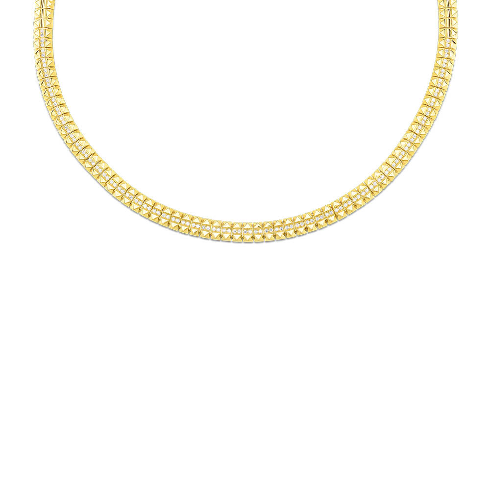 Roberto Coin Petite Obelisco Flexible Diamond Collar Necklace