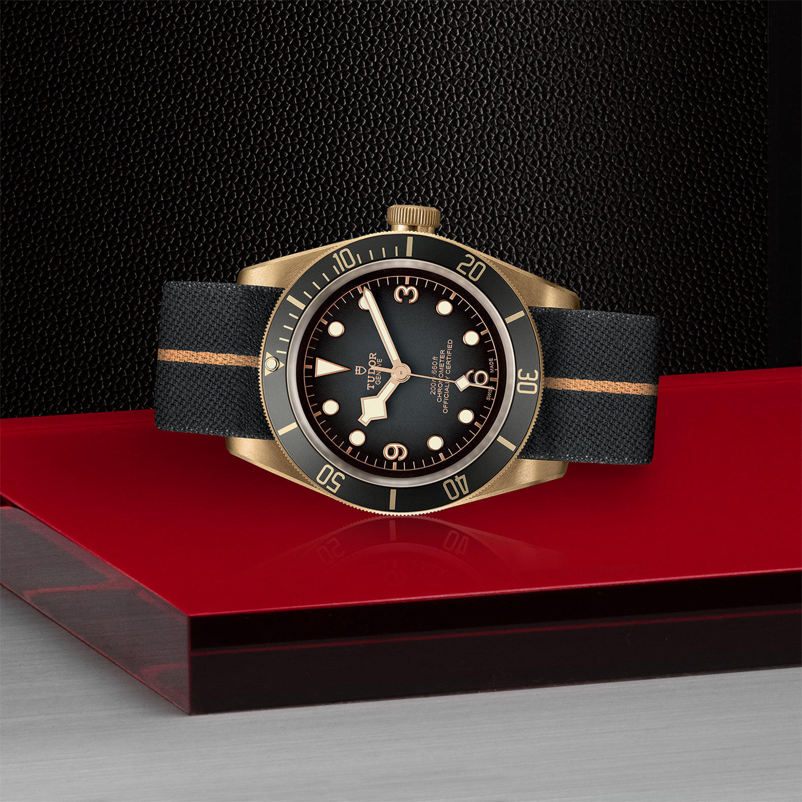 TUDOR Black Bay Bronze Watch in Store Laying Down