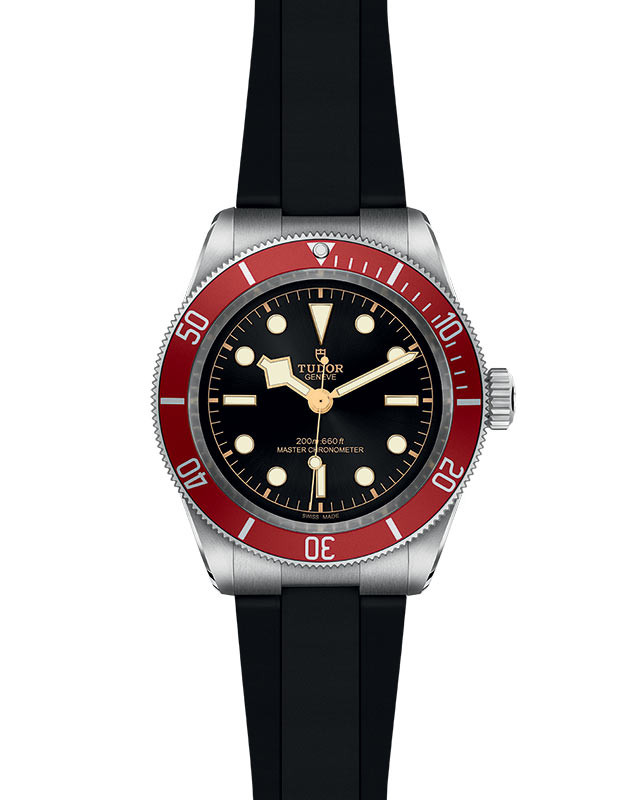 TUDOR Black Bay with 41mm Steel Case and Black Rubber Strap M7941A1A0RU-0002 Watch Front Facing