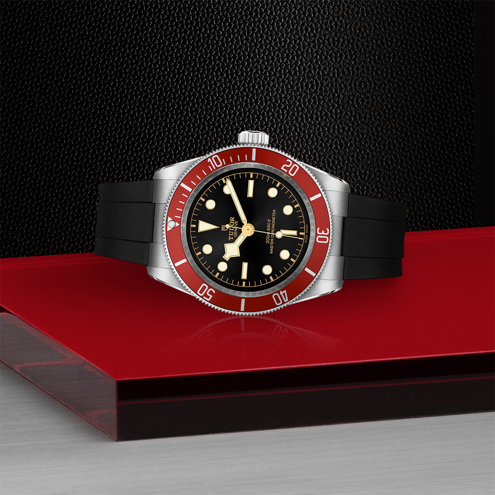TUDOR Black Bay with 41mm Steel Case and Black Rubber Strap M7941A1A0RU-0002 Watch in Store Laying Down