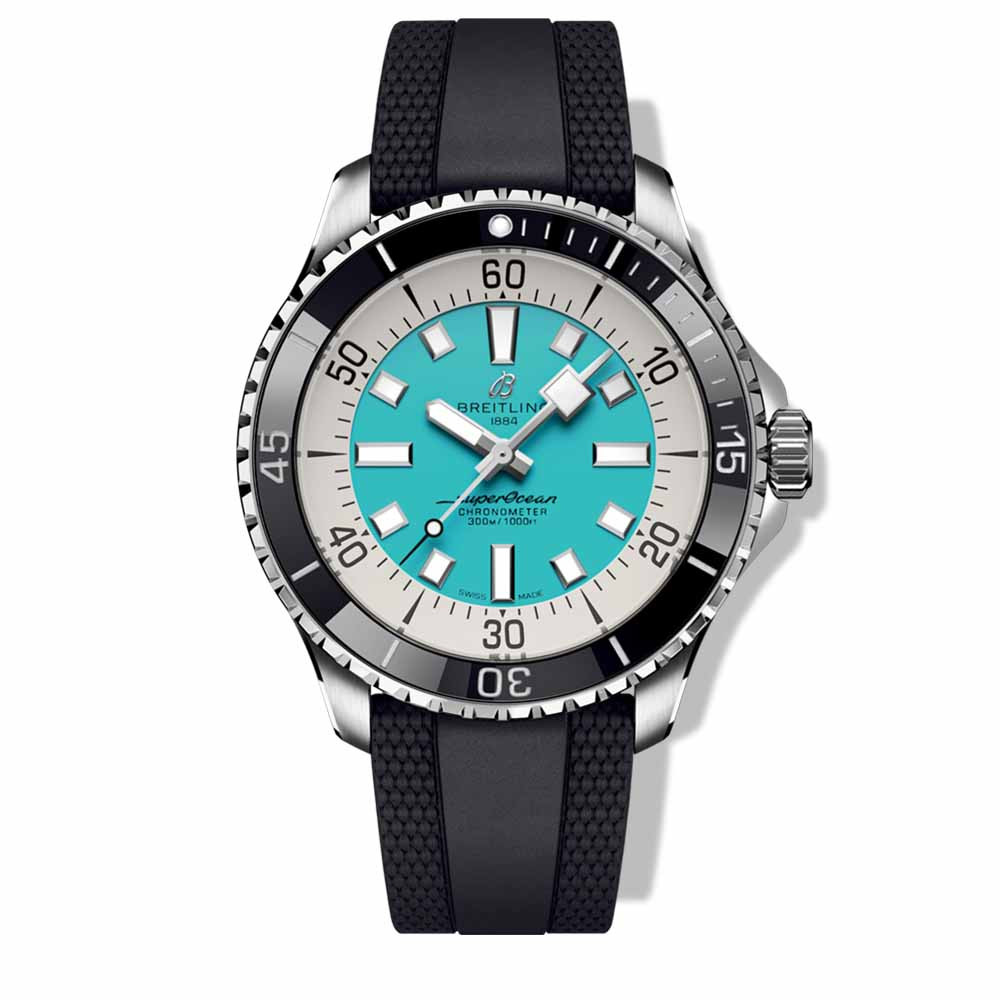 Turquoise Dial Black Rubber Strap