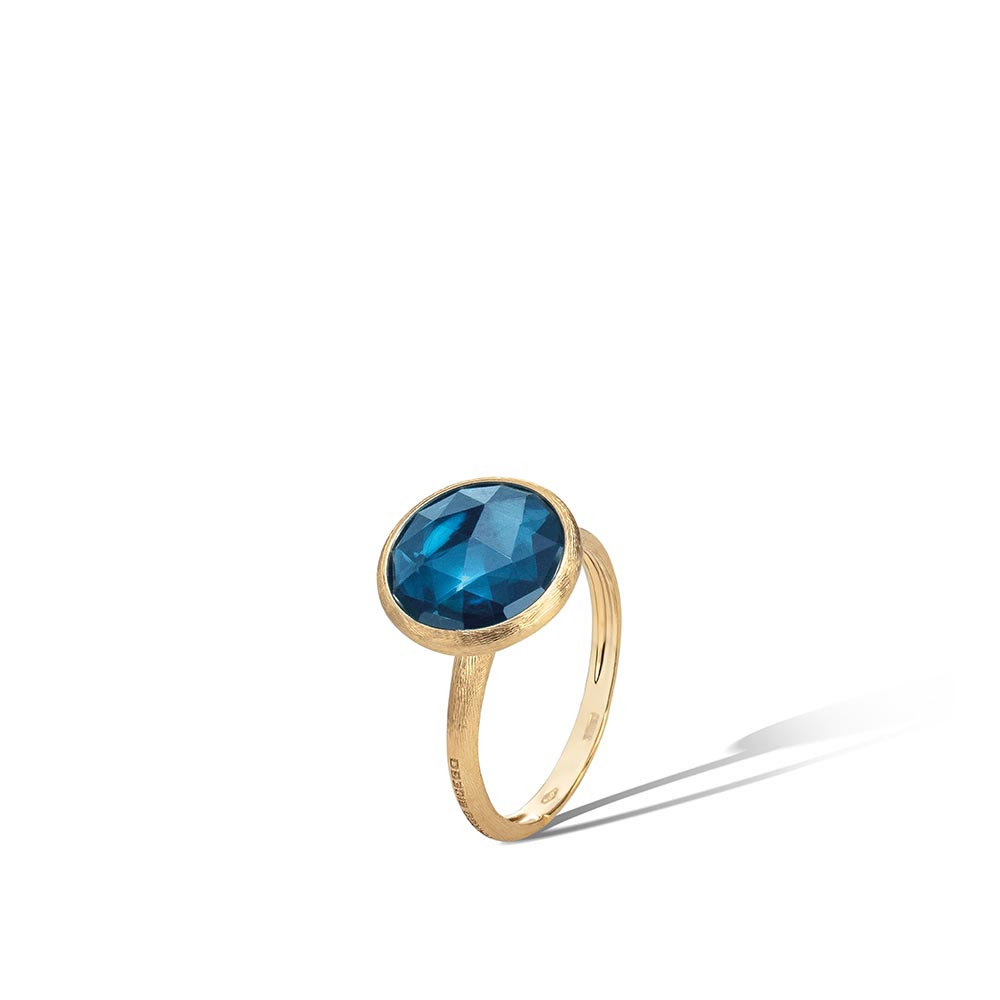 Marco Bicego Jaipur Color 18K Yellow Gold London Blue Topaz Ring AB586 ...