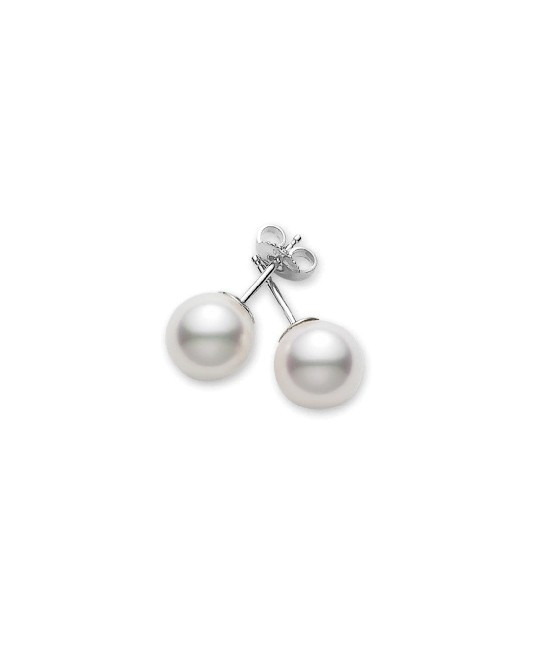 Mikimoto A+ Pearl Stud Earrings 5mm - 18kt White Gold