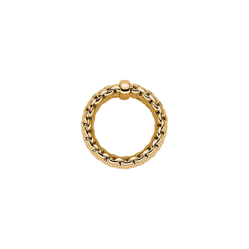 Fope Essentials Yellow Gold Wide Flex'it Ring front view