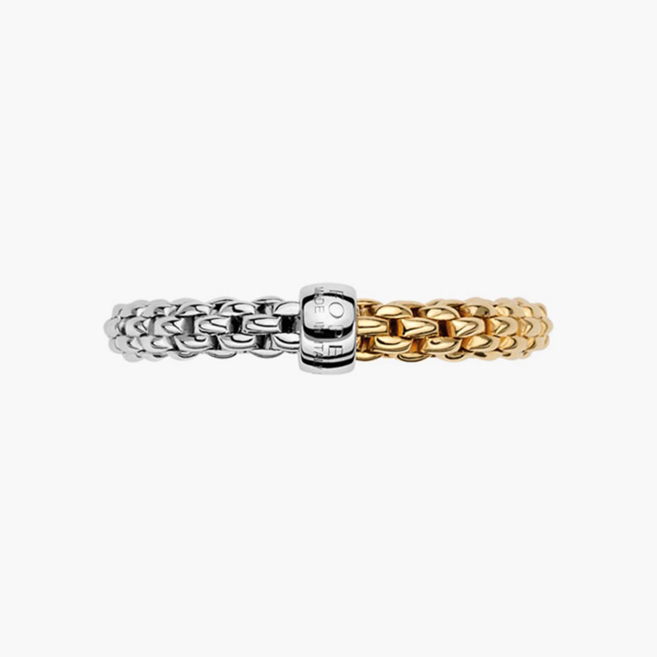 Fope Essentials Ring in White and Yellow Gold Front