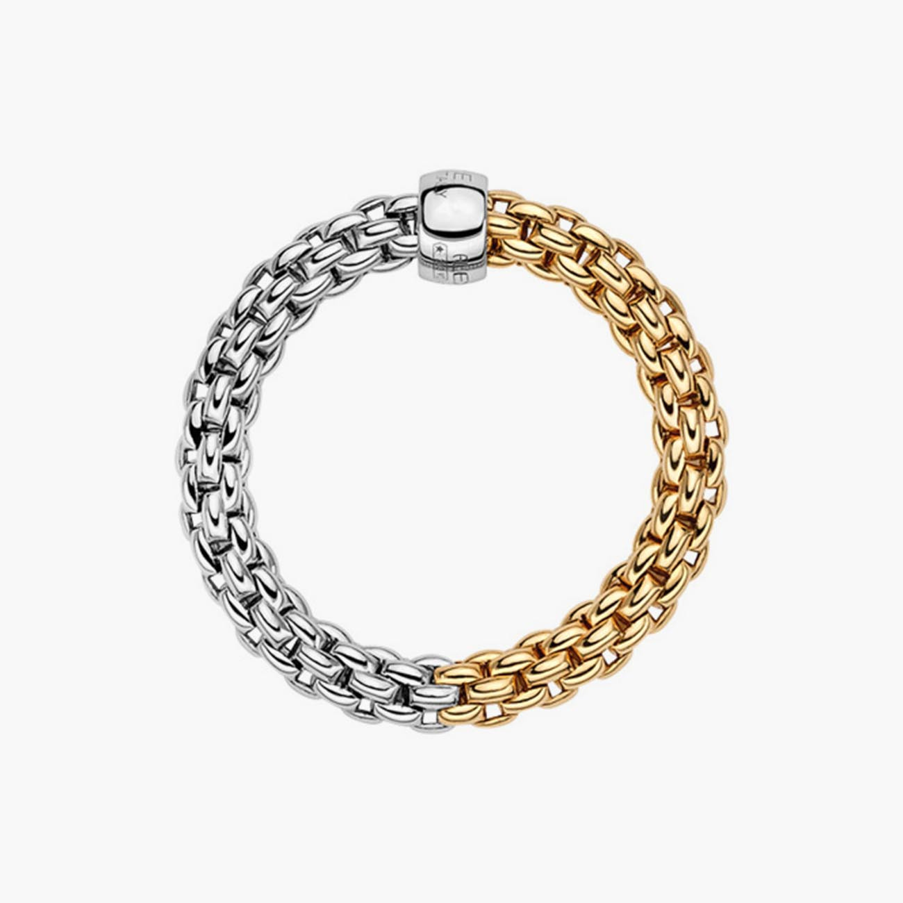 Fope Essentials Ring in White and Yellow Gold Profile