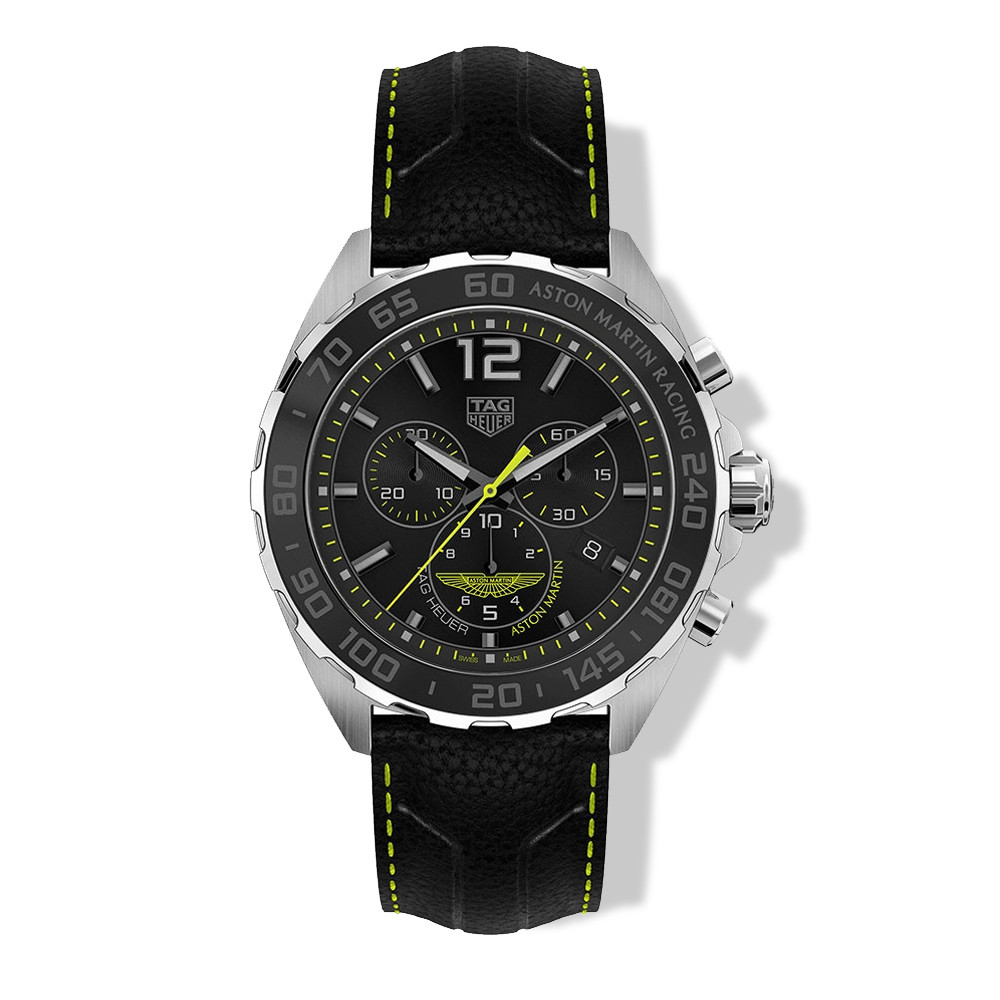 Tag Heuer Formula 1 Aston Martin Limited Edition Watch on Embossed Calfskin Strap