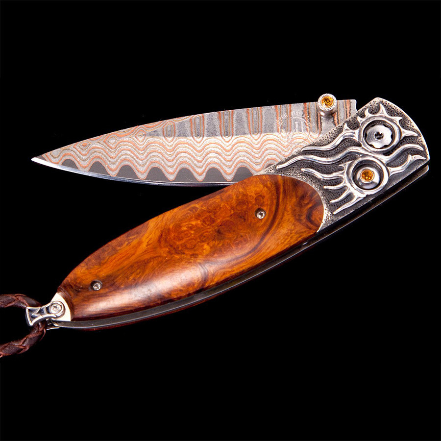 William Henry Monarch Flame Desert Ironwood Pocket Knife