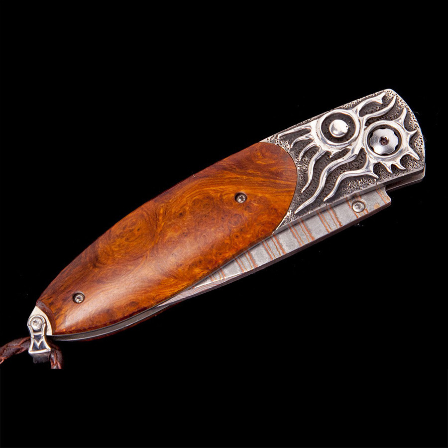 William Henry Monarch Flame Desert Ironwood Pocket Knife Closed View