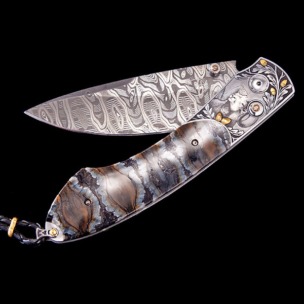 William Henry  Hand Engraved Spearpoint Ram Aries Bighorn II Pocket Knife
