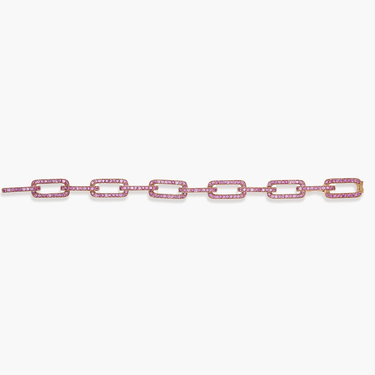 Piranesi Mosaique small pink sapphire & diamond flower bracelet