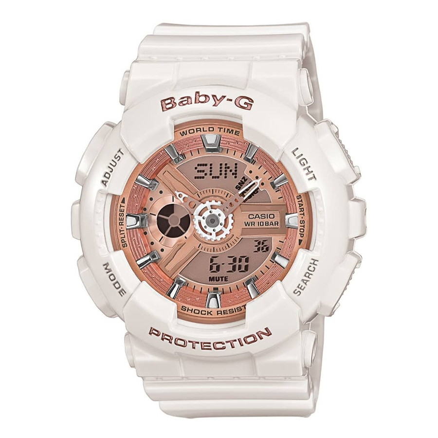 G-Shock Baby G White & Rose Gold Ana-Digi Watch