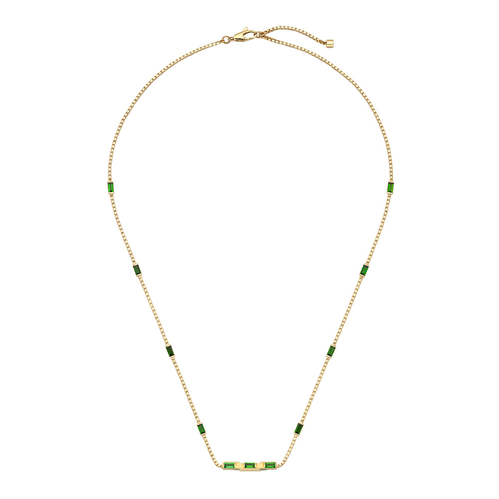 Gucci Link to Love Baguette Tourmaline Necklace