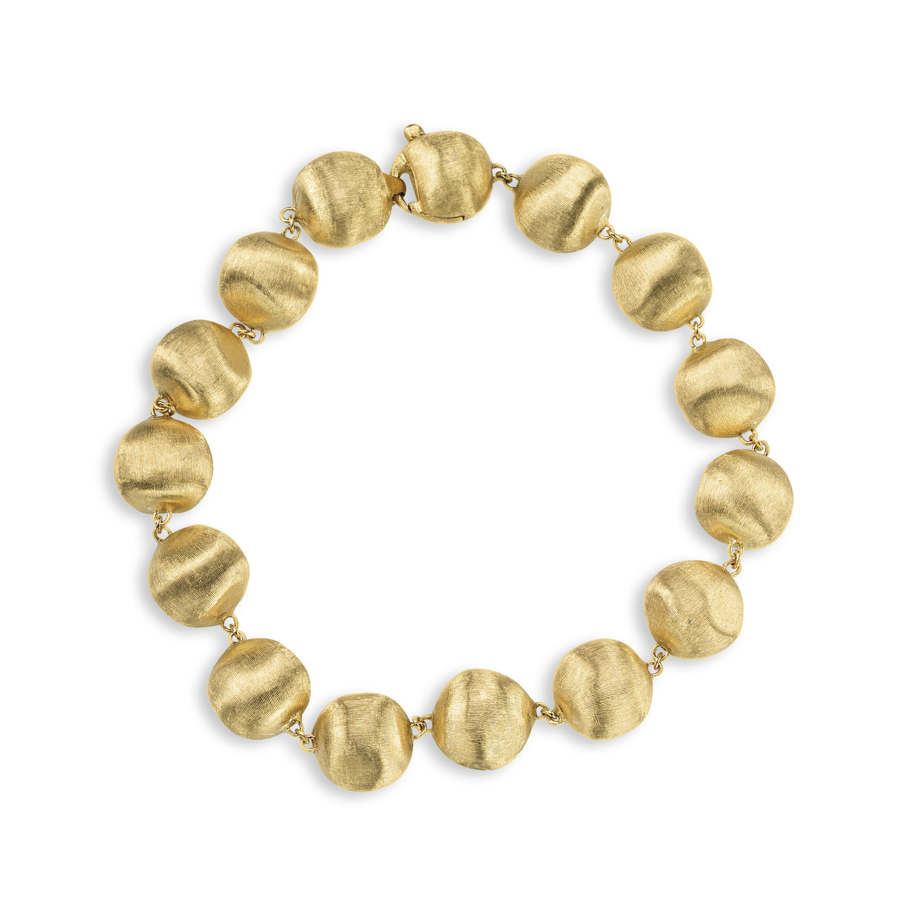 Marco Bicego Africa 18kt Yellow Gold Satin Ball And Clasp Bracelet 