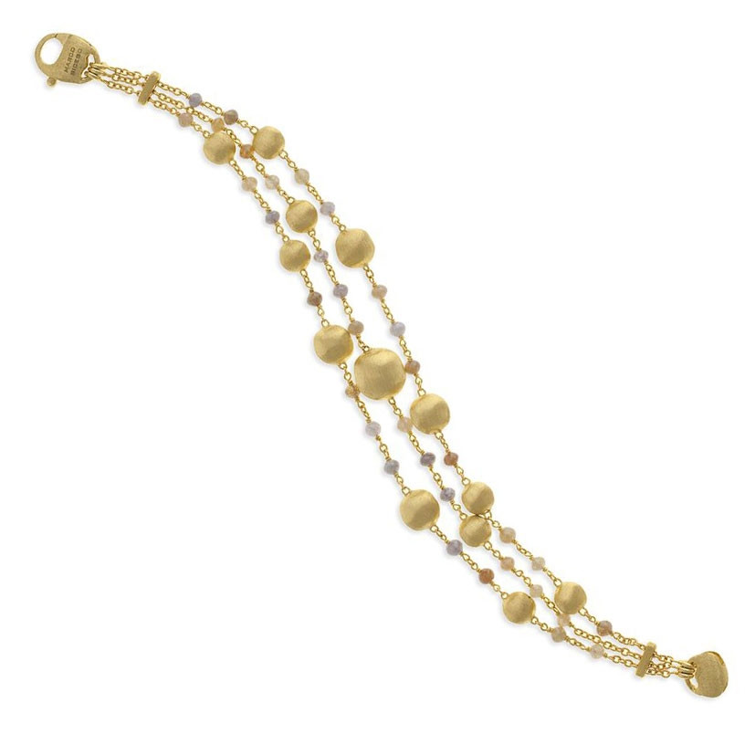 Marco Bicego Africa Stellar Mixed Gemstone Yellow Gold Multi-Strand Bracelet