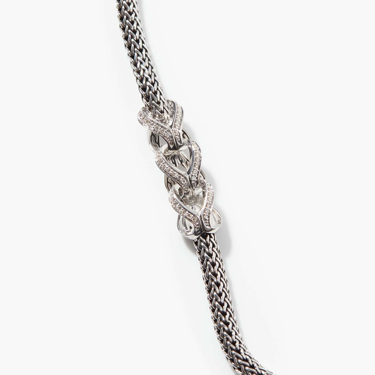 John Hardy Asli Classic Chain Diamond Link Bracelet Closeup