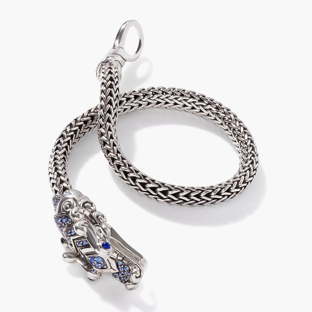 John Hardy Legends Naga Blue Sapphire Bracelet Coiled