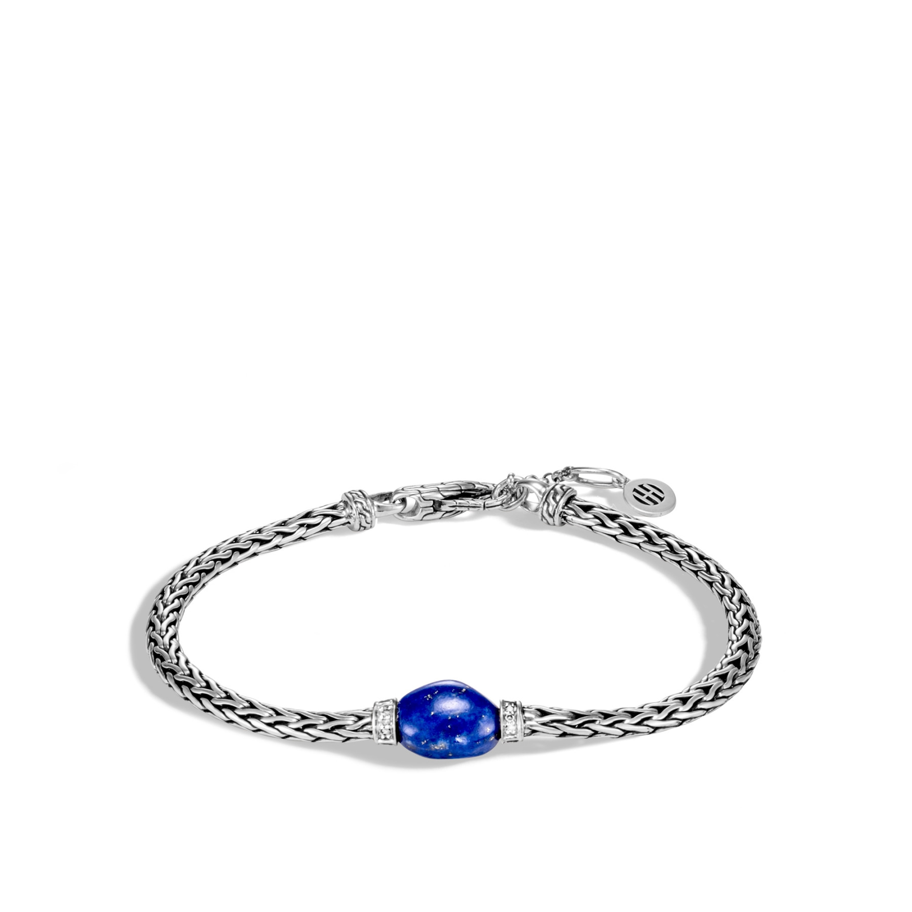 John Hardy Classic Chain Lapis Lazuli Station Bracelet in Sterling Silver