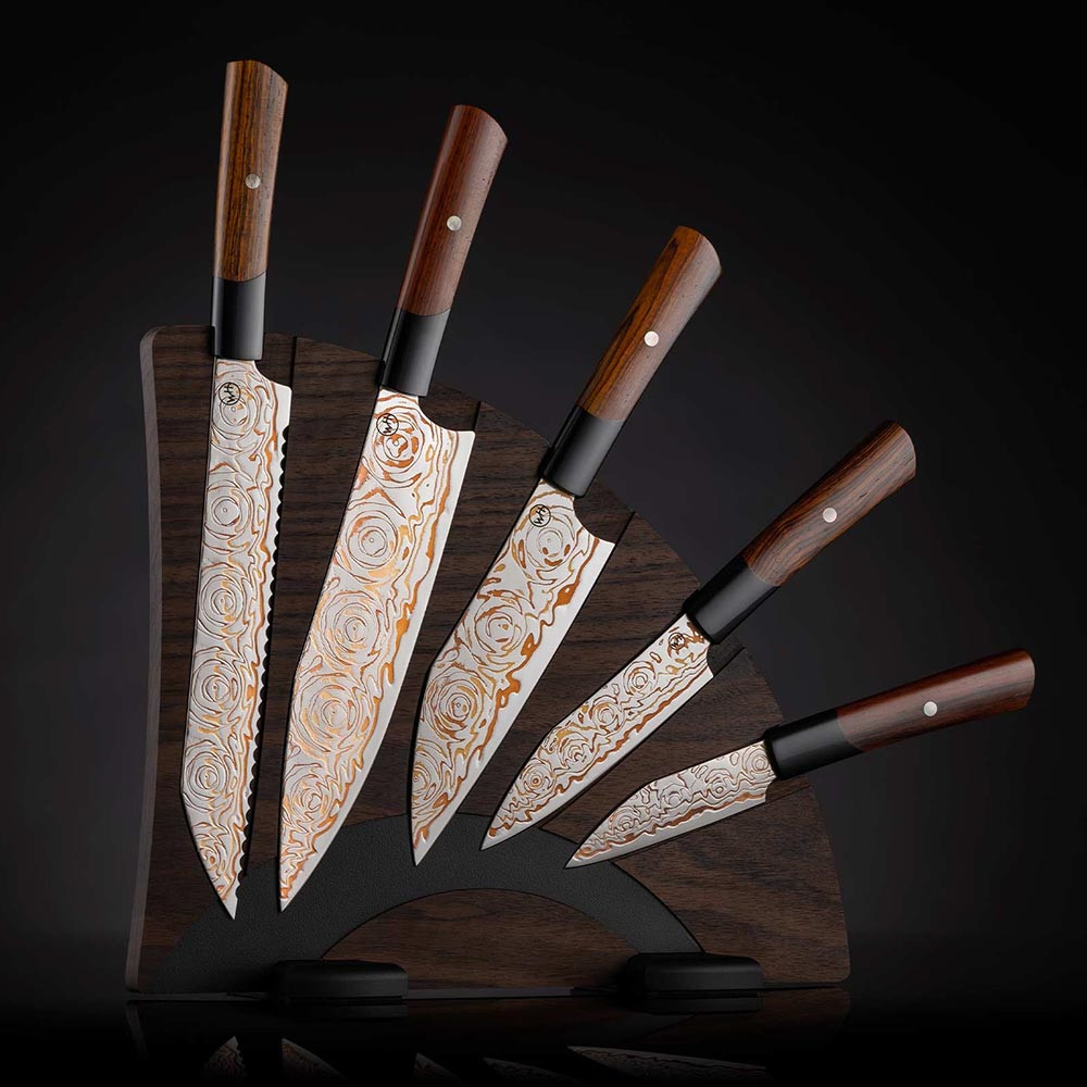 William Henry Kultro Flare Kitchen Knife Set, 5 piece