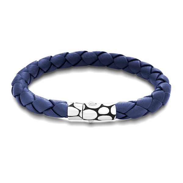 John Hardy Kali Blue Woven Leather Bracelet