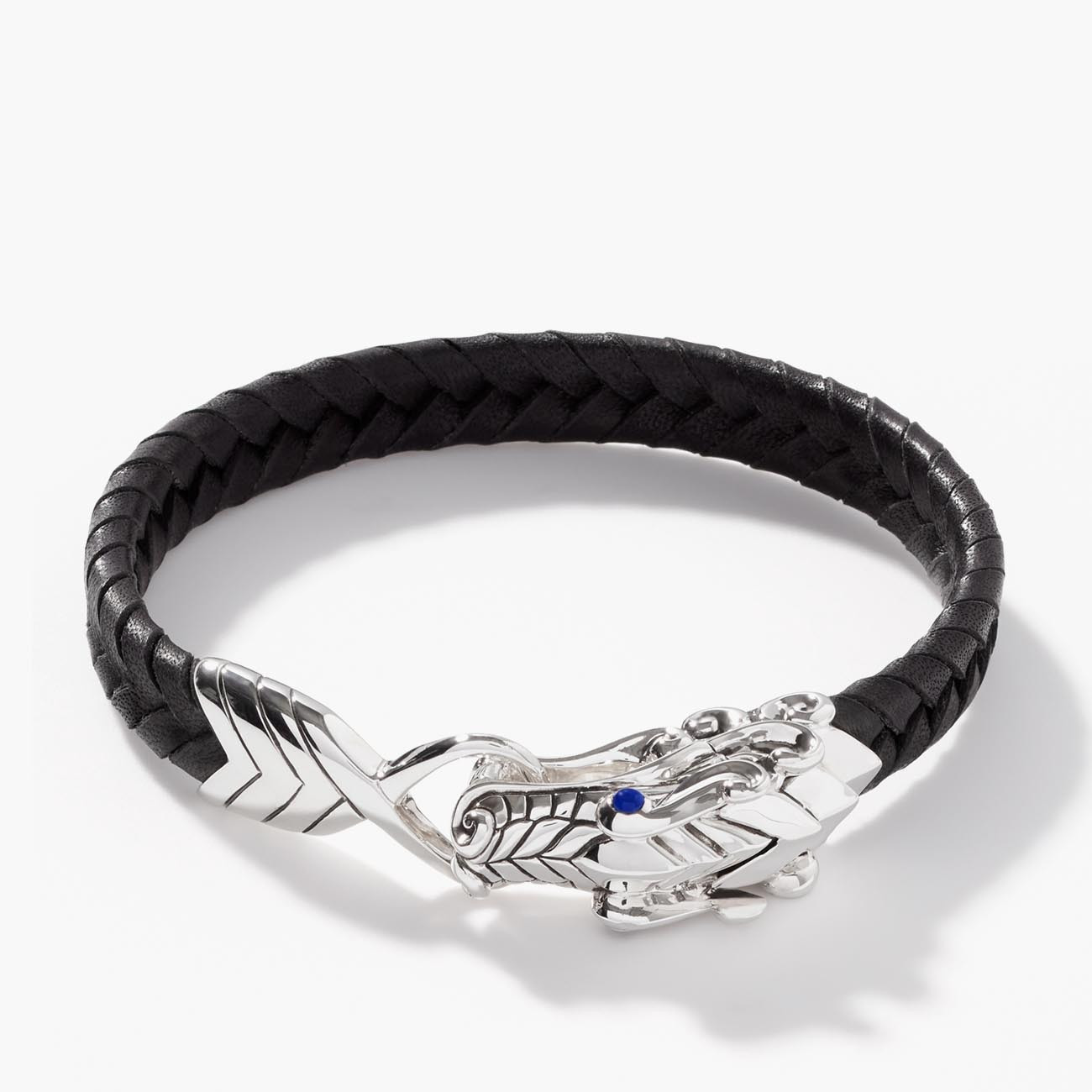 leather bracelet silver