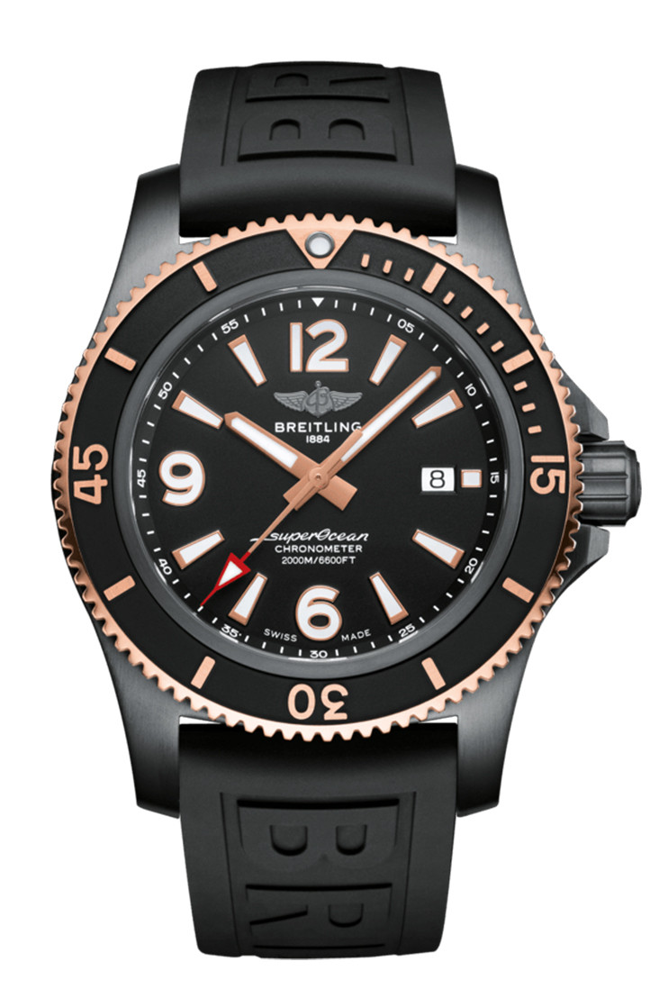 Breitling Superocean Automatic 46 Black Steel Watch U17368221B1S1 main view
