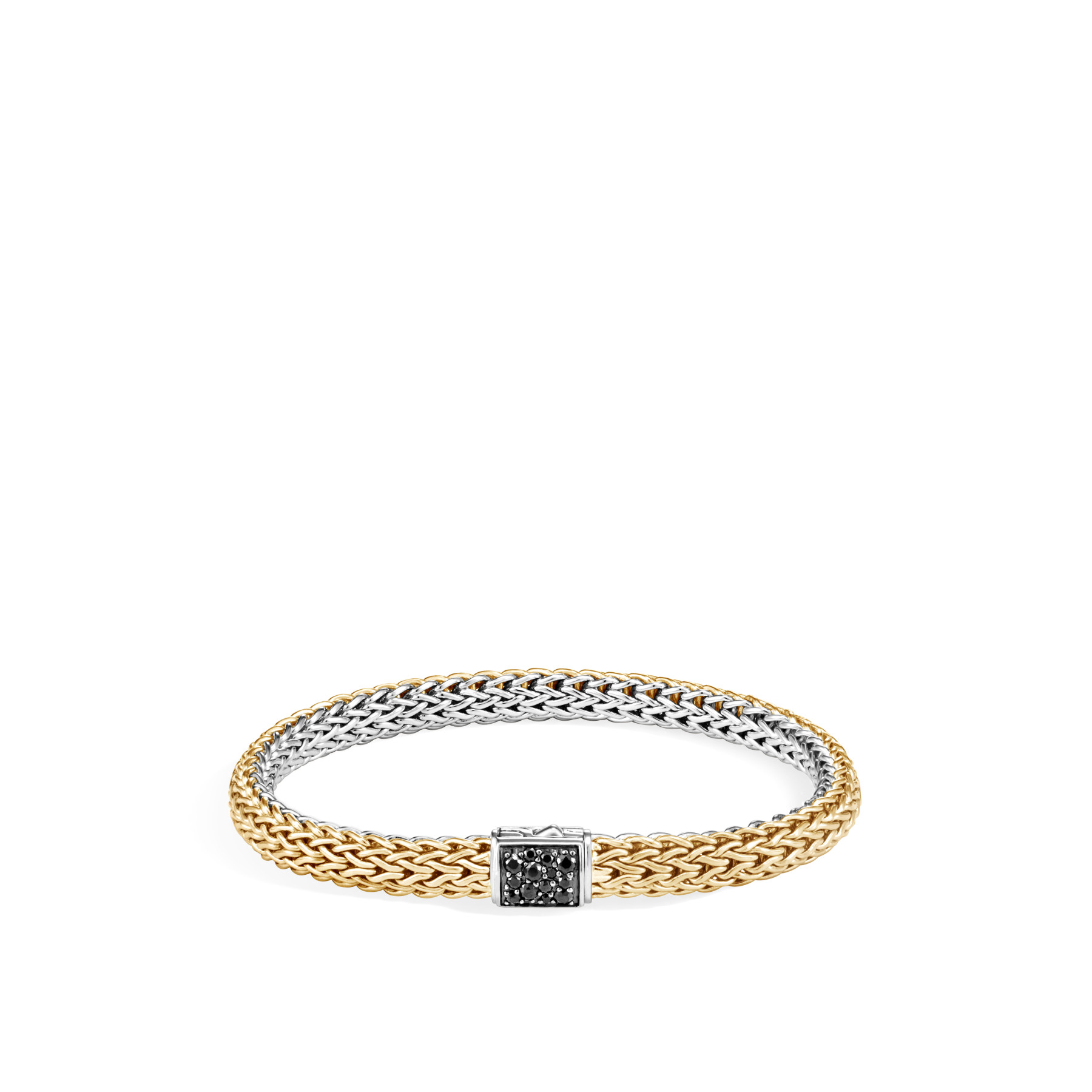 John Hardy Classic Chain Two Tone Gemstone Bracelet with Diamonds and Sapphires (5mm)