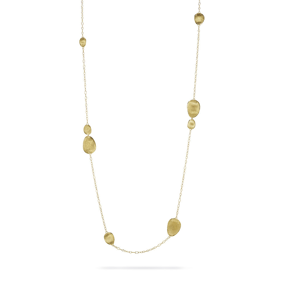 Marco Bicego Lunaria Yellow Gold Oval Station Necklace