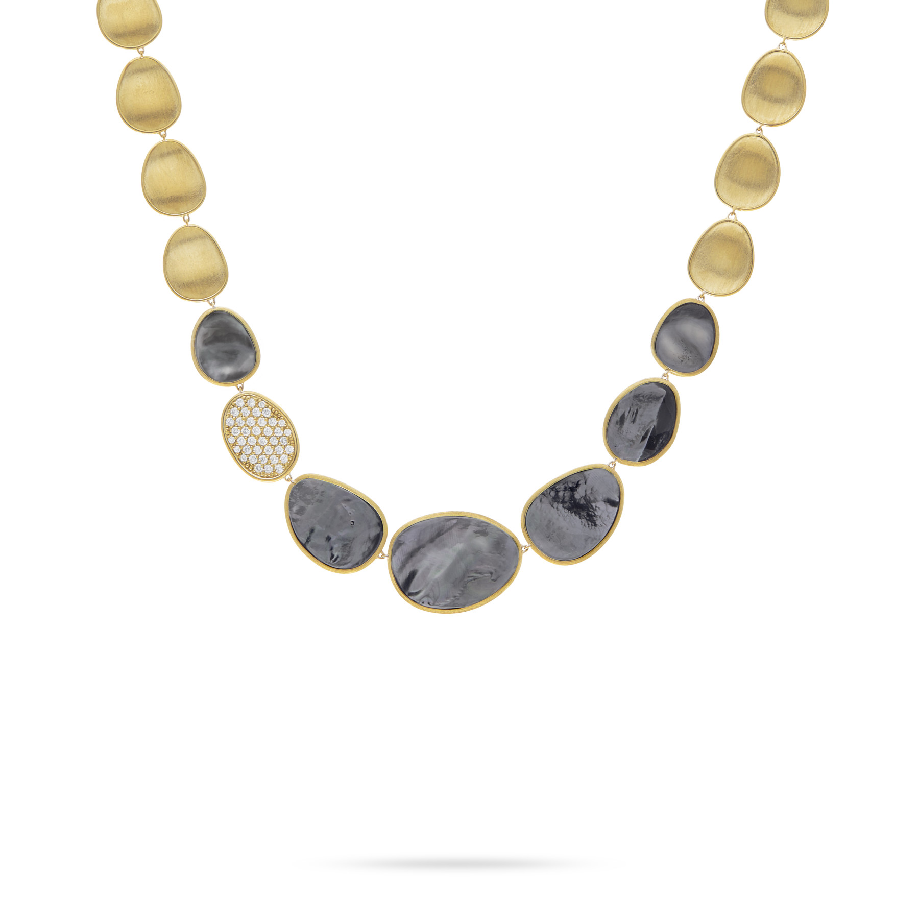 Marco Bicego Black Mother of Pearl & Diamond Lunaria Necklace