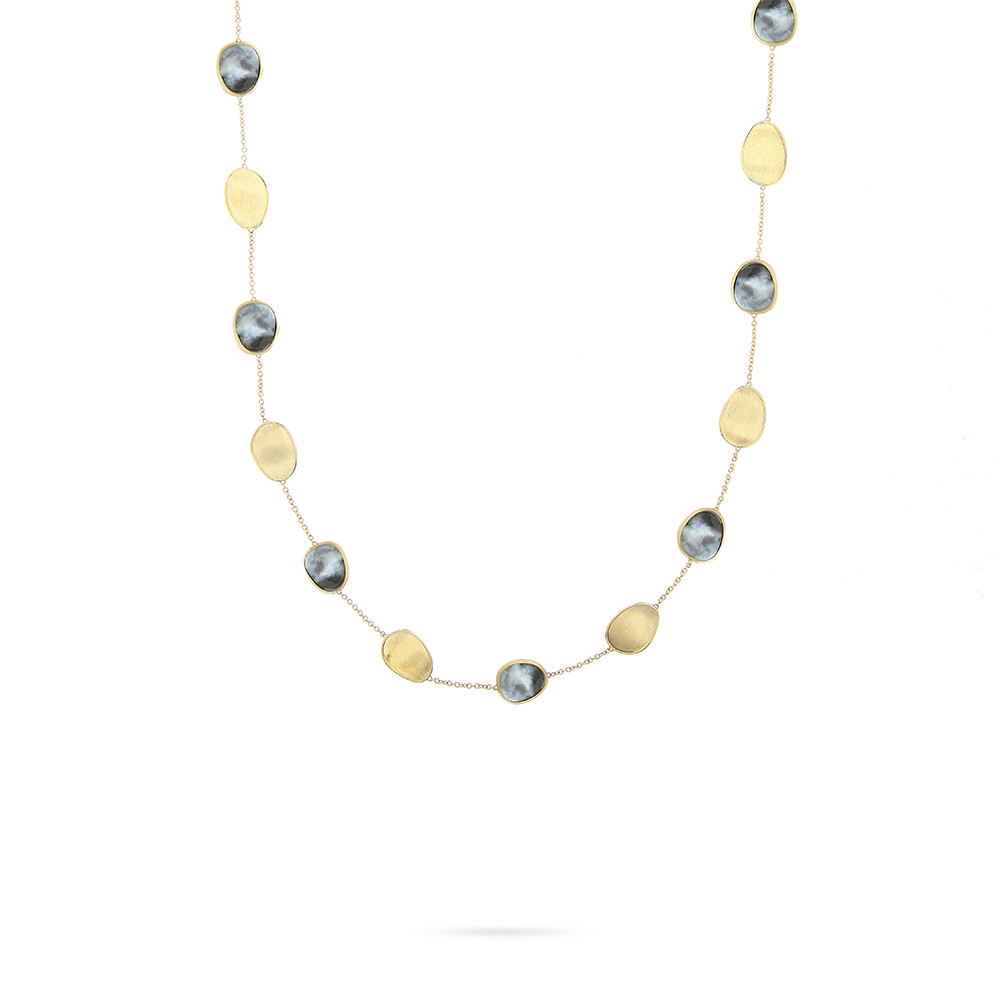 Marco Bicego Lunaria Black Mother of Pearl Station Necklace