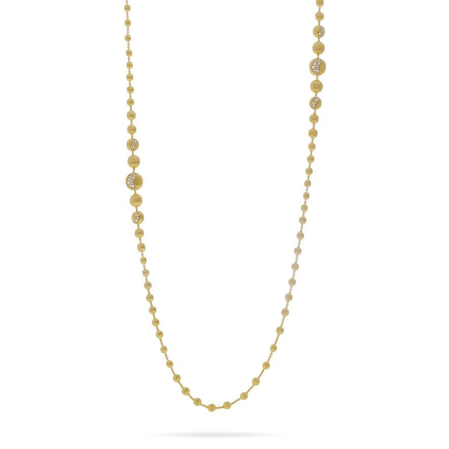 Marco Bicego Long Africa Constellation Yellow Gold Diamond Degrade Necklace