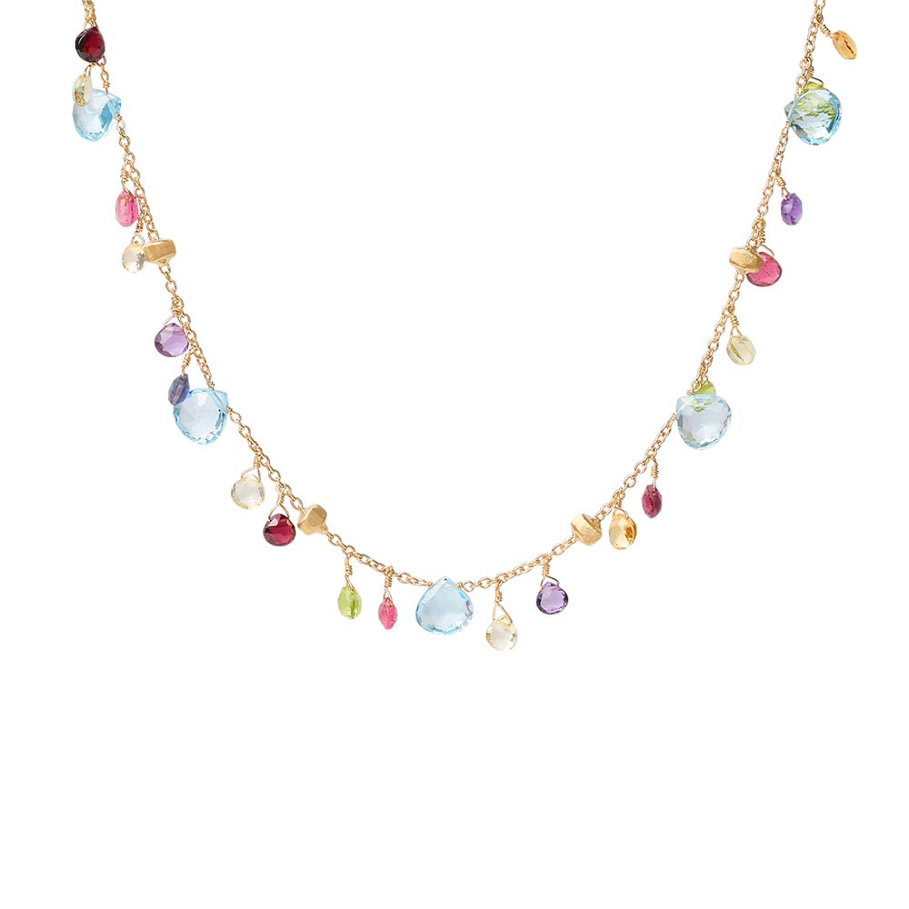 Marco Bicego Paradise Aquamarine Mix Gemstone Necklace
