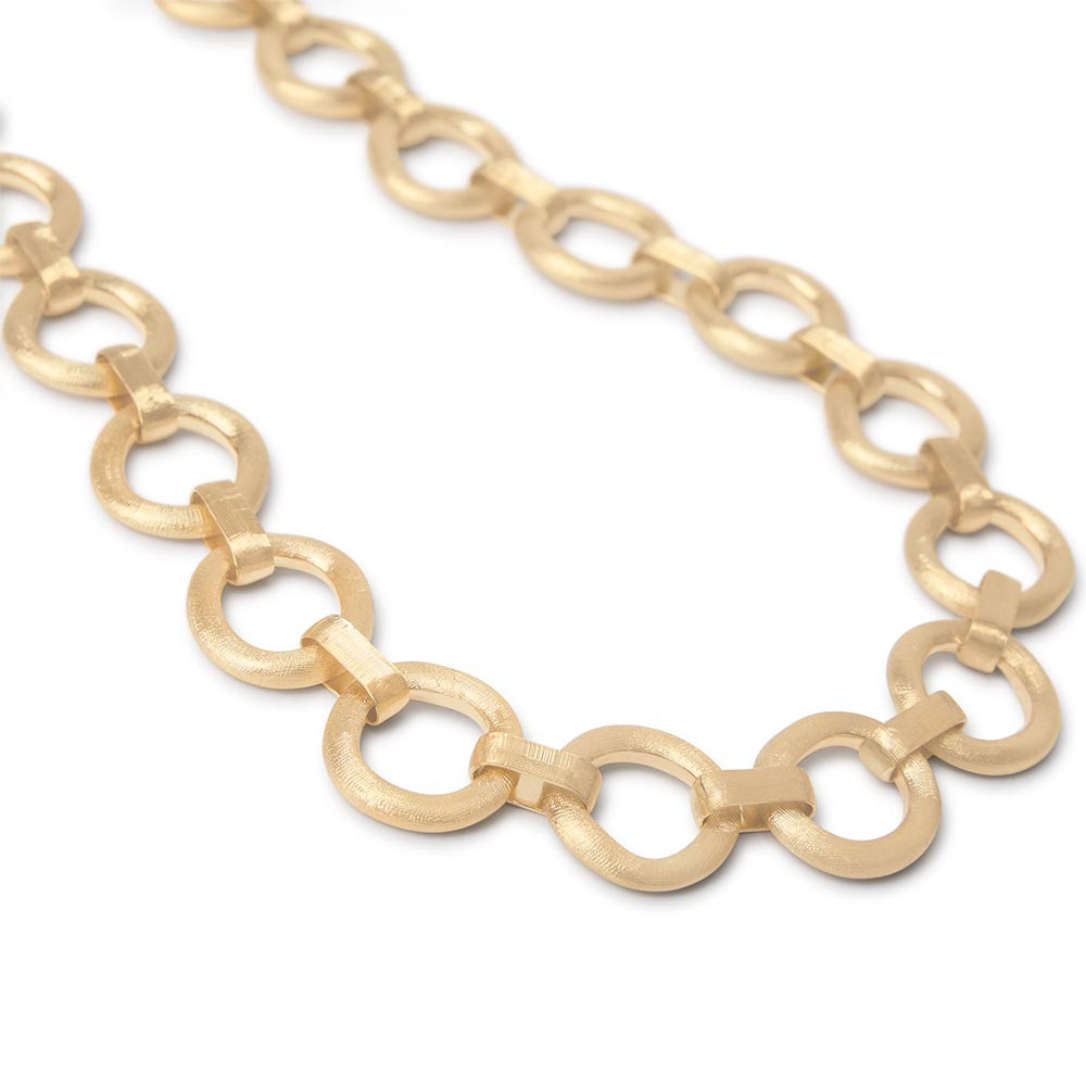 Marco Bicego Jaipur Gold Link Collar Necklace Close up