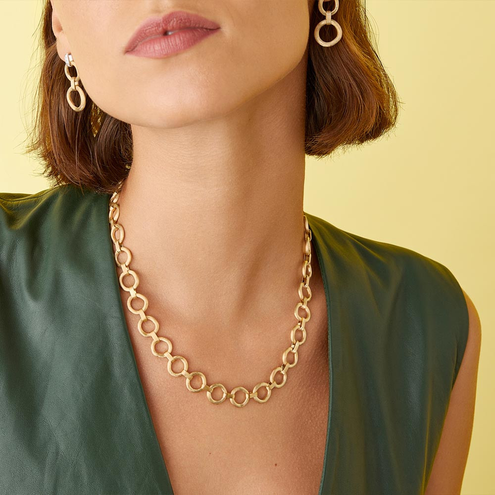 Marco Bicego Jaipur Gold Link Collar Necklace