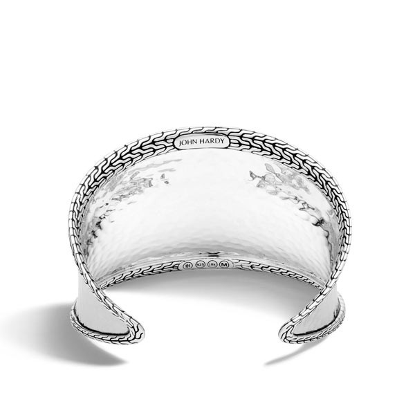 John Hardy Classic Chain Large Silver Cuff Back View