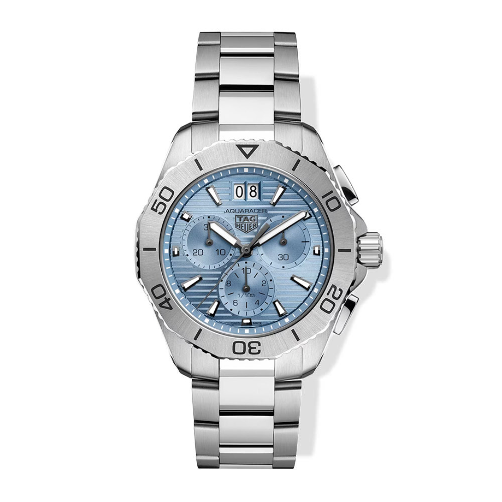 TAG Heuer Aquaracer Professional 200 Date Stainless Steel Chronograph with  Light Blue Dial, CBP1110.BA0627