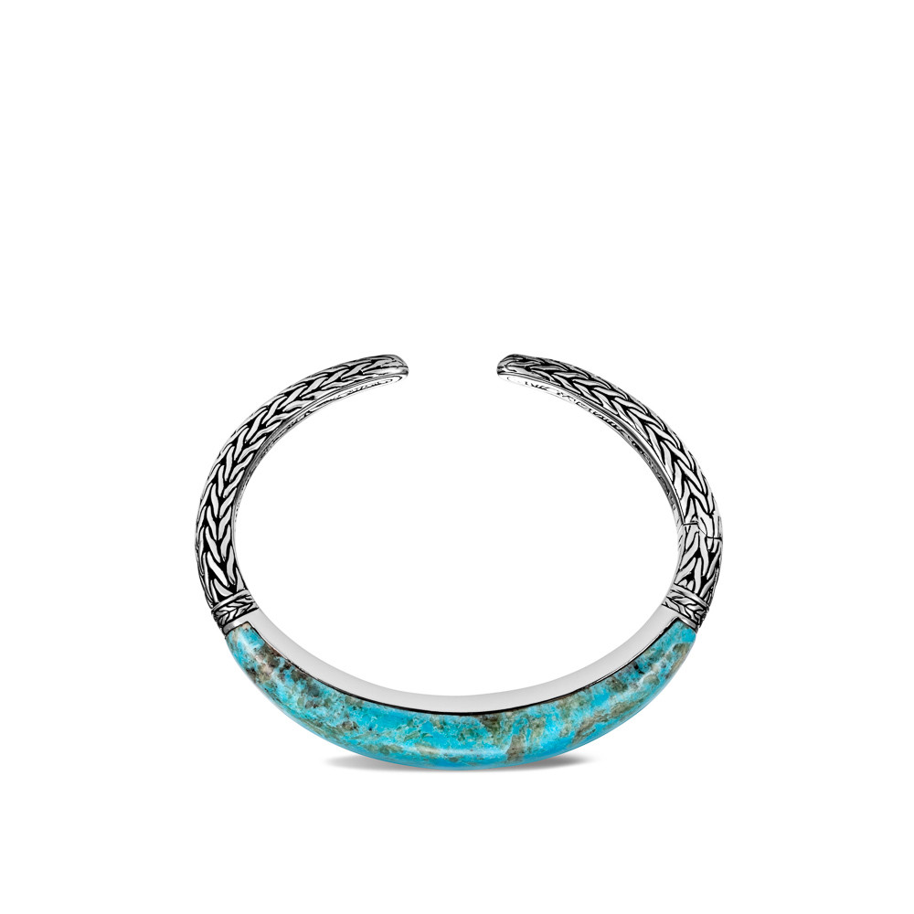 John Hardy Classic Chain Turquoise Kick Cuff in Sterling Silver