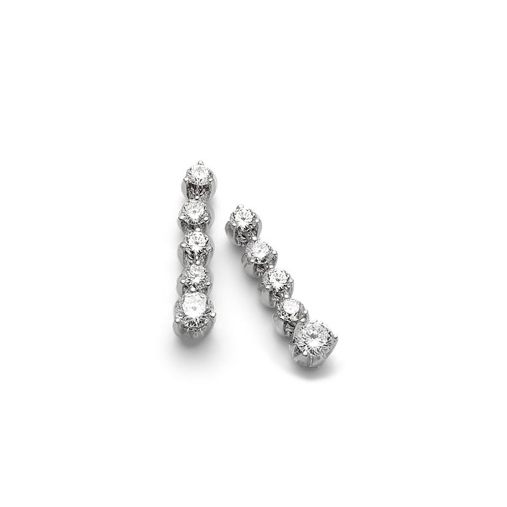 Roberto Coin Cento 18kt White Gold & Diamond Drop Earrings