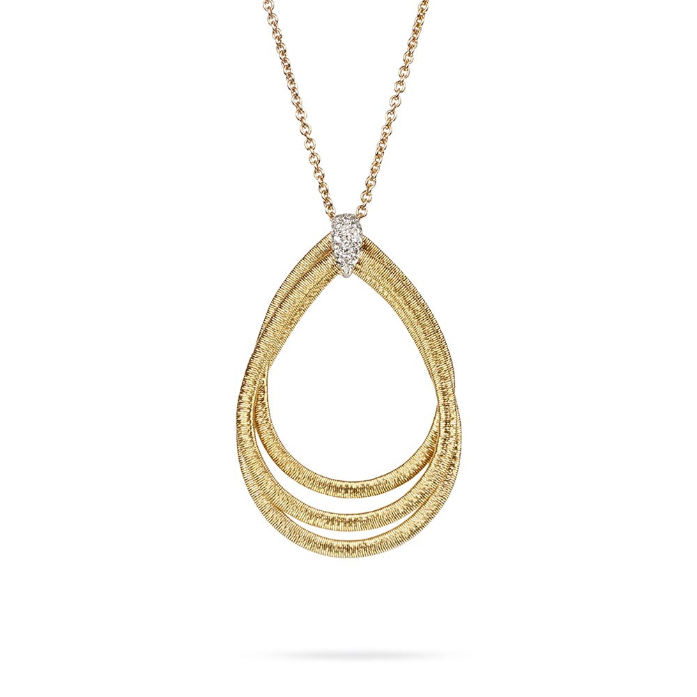 Marco Bicego Il Cario Yellow Gold Triple Teardrop Necklace