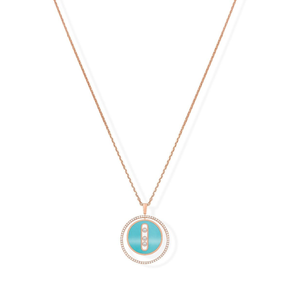 Rose Gold Messika Move Turquoise Pendant