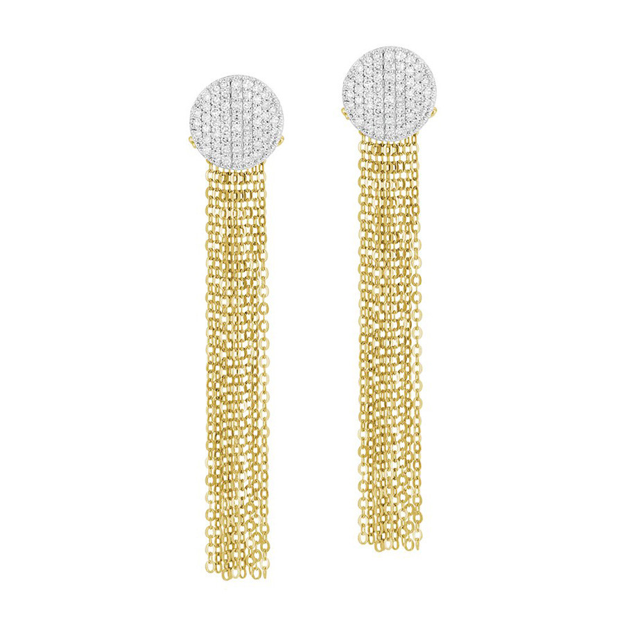Phillips House Affair Yellow Gold Tassel Diamond Infinity Earrings