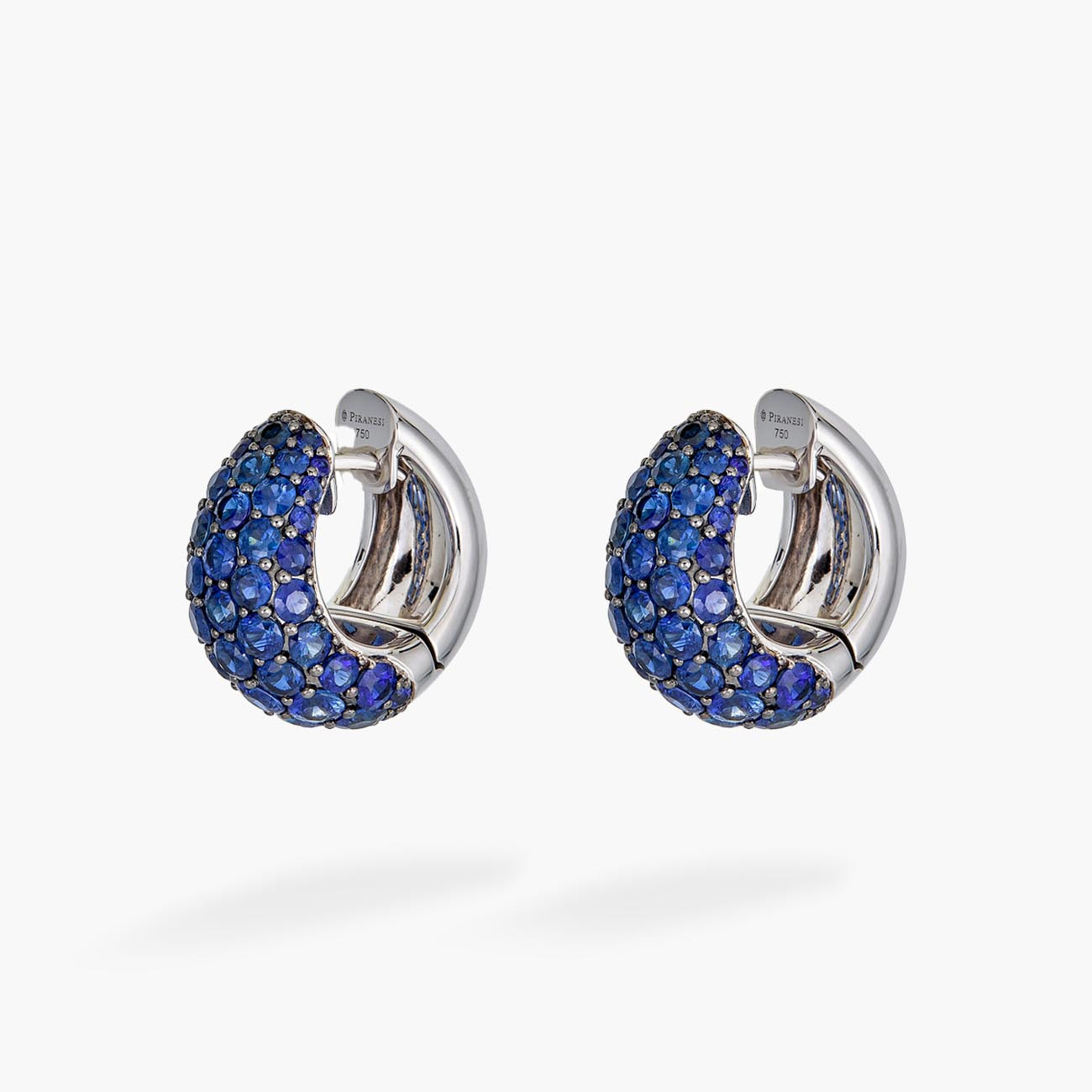 Piranesi Blue Sapphire Dome Earrings Profile