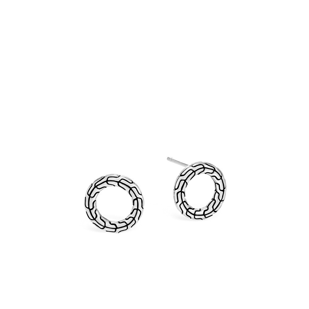 John Hardy Classic Chain Sterling Silver Circle Studs 