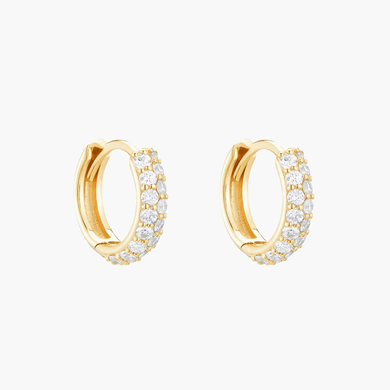 Carbon & Hyde Diamond Boom Huggie Earrings in Yellow Gold