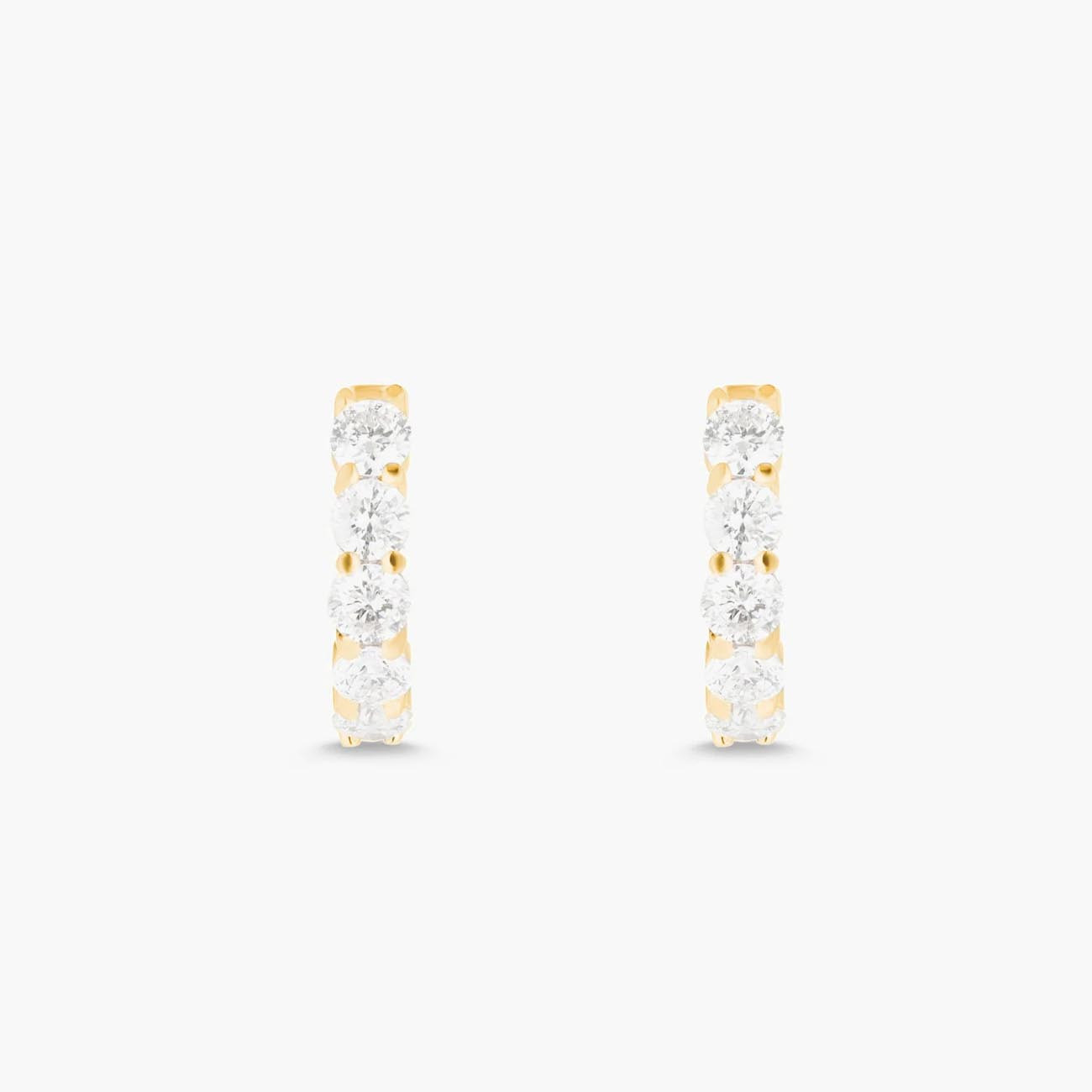 Carbon and Hyde Sparkler Huggie Diamond Earrings Front