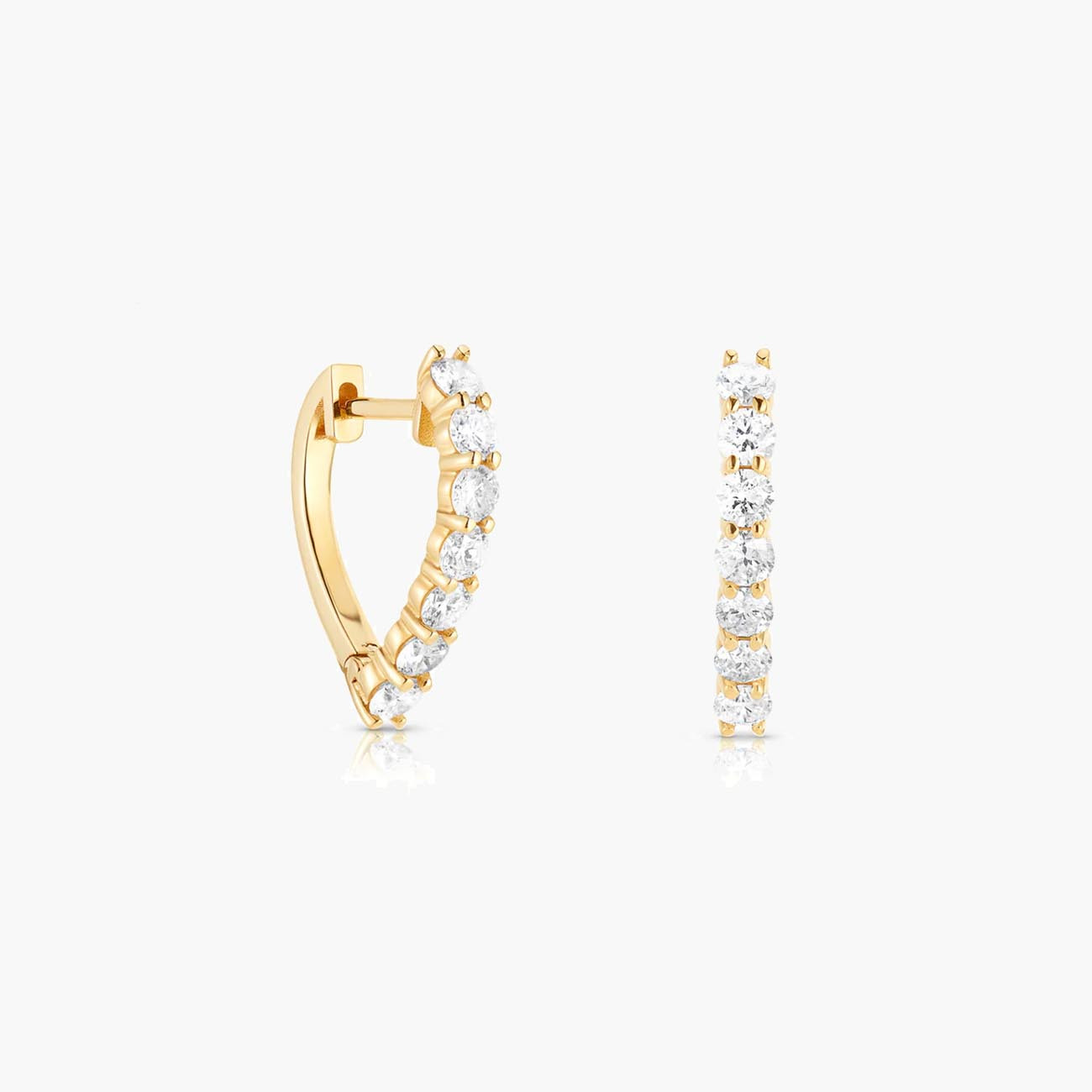 Carbon and Hyde Sparkler Drop Yellow Gold Earrings