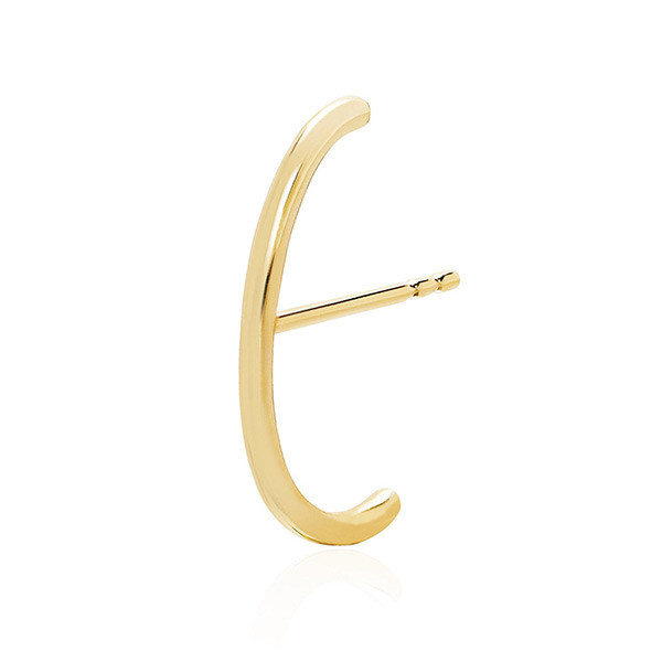 EF Collection Single Yellow Gold Ultra Huggie Earring