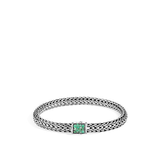 John Hardy Classic Chain Diamond and Emerald Reversible Bracelet - 6.5MM image