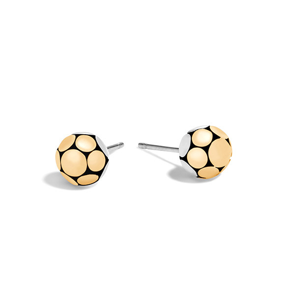 John Hardy Gold & Silver Small Dot Ball Earrings