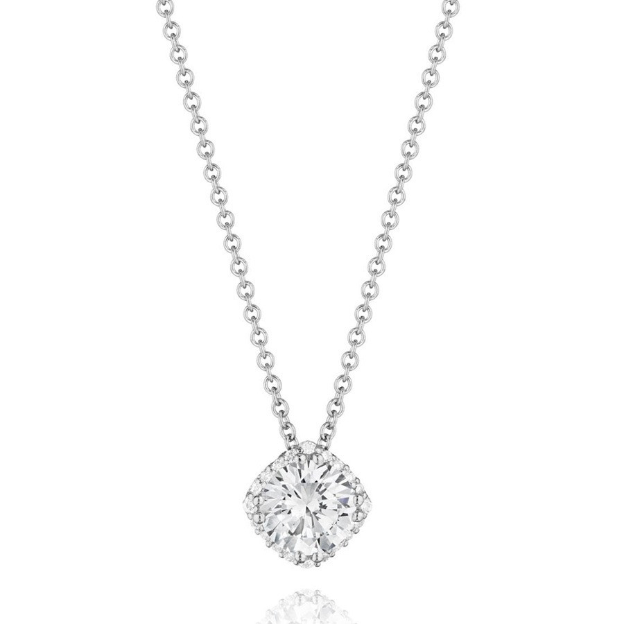 4 Ct. Diamond Toi Et Moi Necklace Pendants With Moissanite Diamond In 14K  White Gold | Fascinating Diamonds